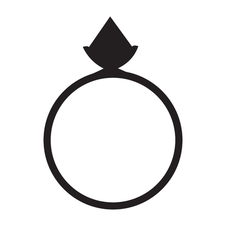 Isolated silhouette of a ring, Vector illustrationのイラスト素材