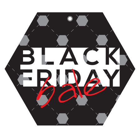 Isolated black friday label on a white background, Vector illustrationのイラスト素材