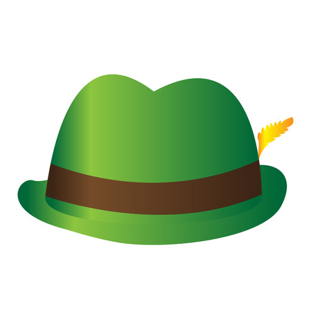 Isolated traditional oktoberfest hat on a white background, Vector illustrationのイラスト素材