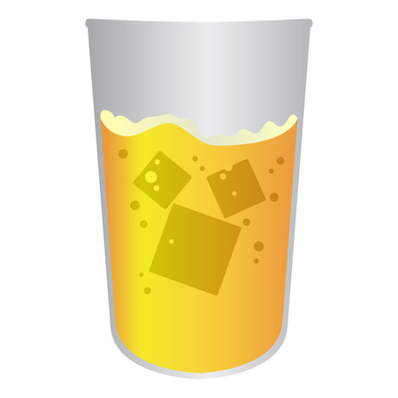Isolated beer glass on a white background, Vector illustrationのイラスト素材