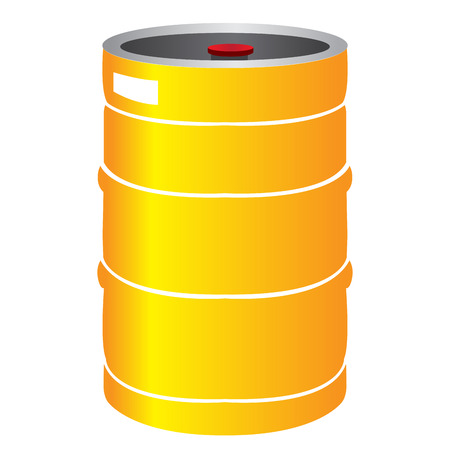 Isolated beer barrel on a white background, Vector illustrationのイラスト素材