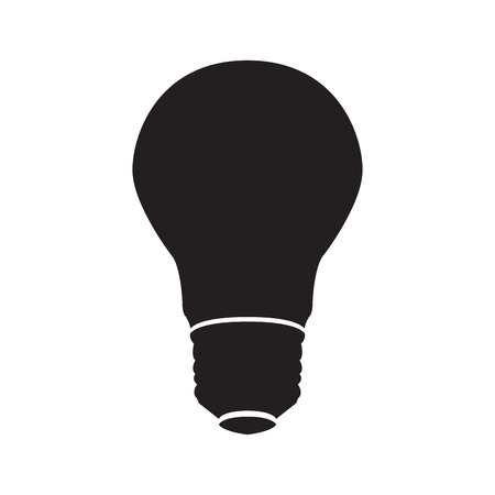 Isolated silhouette of a lightbulb, Vector illustrationのイラスト素材