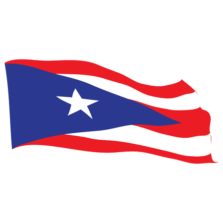 Isolated flag of Puerto Rico, Vector illustrationのイラスト素材