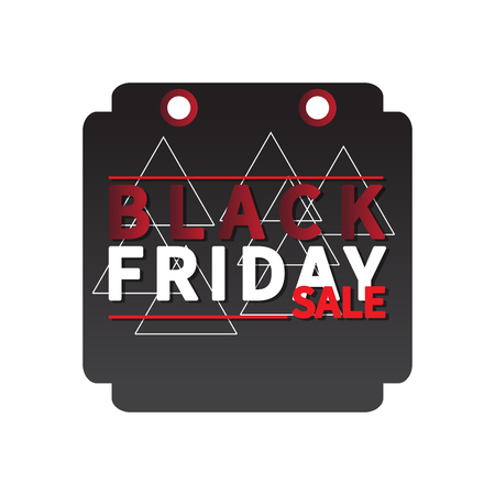 Isolated black friday label on a white background, Vector illustrationのイラスト素材