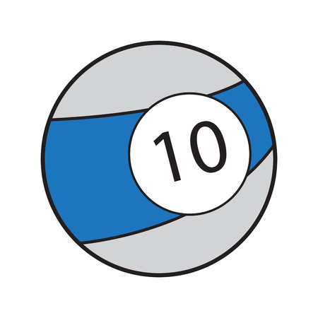 Isolated billiard ball on a white background, Vector illustrationのイラスト素材