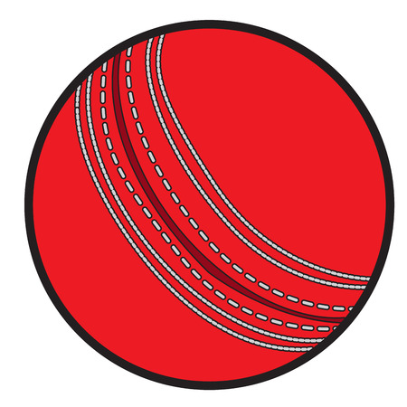 Isolated cricket ball on a white background, Vector illustrationのイラスト素材
