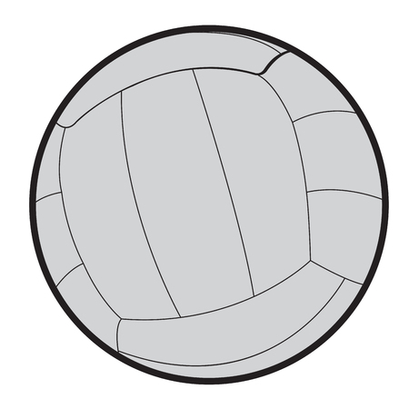 Isolated volleyball ball on a white background, Vector illustrationのイラスト素材