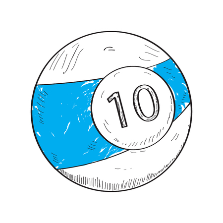 Isolated retro billiard pool on a white background, Vector illustrationのイラスト素材