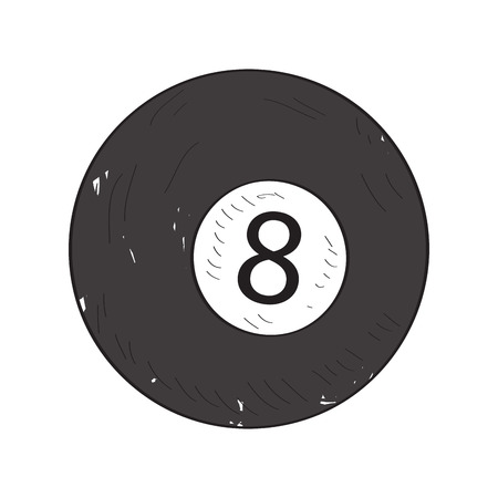 Isolated retro billiard pool on a white background, Vector illustrationのイラスト素材