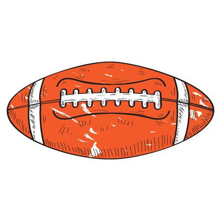 Isolated retro football ball on a white background, Vector illustrationのイラスト素材