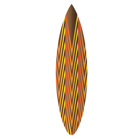 Isolated surfboard on a white background, Vector illustrationのイラスト素材