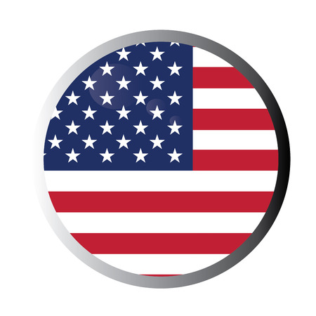 Isolated american badge on a white background, Vector illustrationのイラスト素材