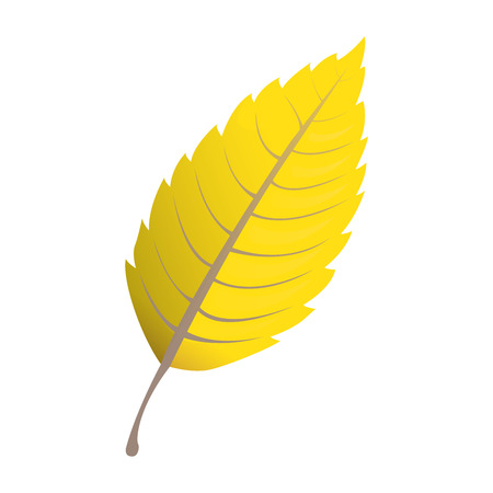 Isolated leaf icon on a white background, vector illustrationのイラスト素材