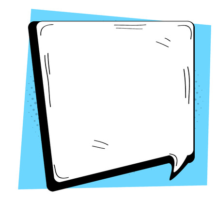 Isolated comic speech bubble on a colored background, Vector illustrationのイラスト素材