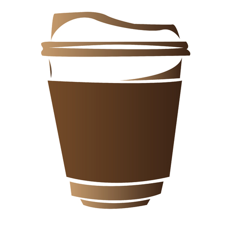 Isolated abstract coffee mug logo, Vector illustrationのイラスト素材