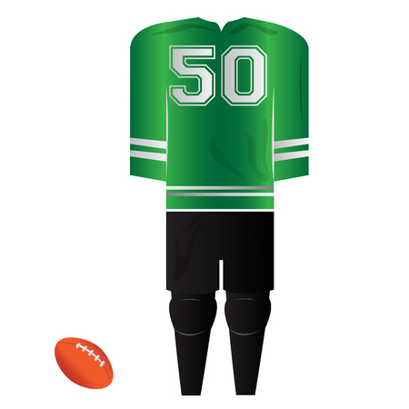 Isolated football uniform on a white background, Vector illustrationのイラスト素材