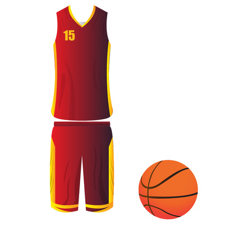 Isolated basketball uniform on a white background, Vector illustrationのイラスト素材