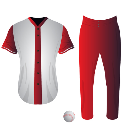 Isolated baseball uniform on a white background, Vector illustrationのイラスト素材
