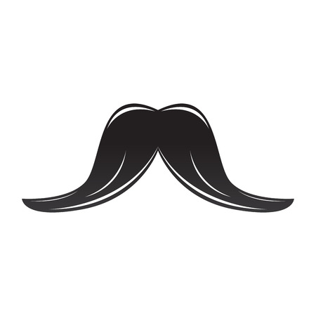 Isolated mustache on a white background, Vector illustrationのイラスト素材