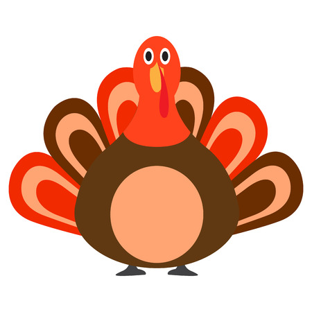 Isolated turkey icon on a white background, Vector illustrationのイラスト素材