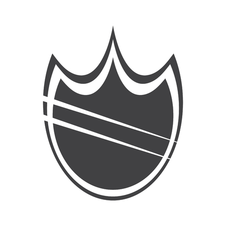 Isolated heraldry shield icon, Firewall, IT Vector illustrationのイラスト素材
