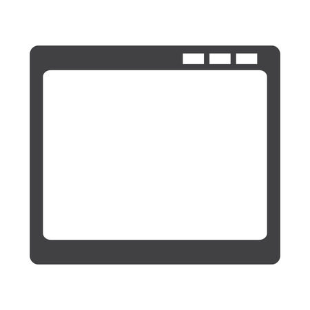 Isolated empty window screen on a white background, Techology vector illustrationのイラスト素材