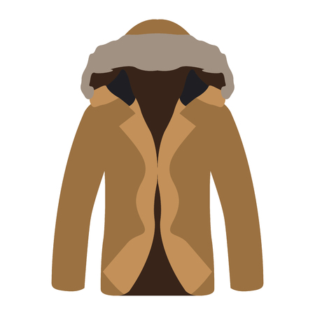 Isolated christmas jacket on a white background, Vector illustrationのイラスト素材