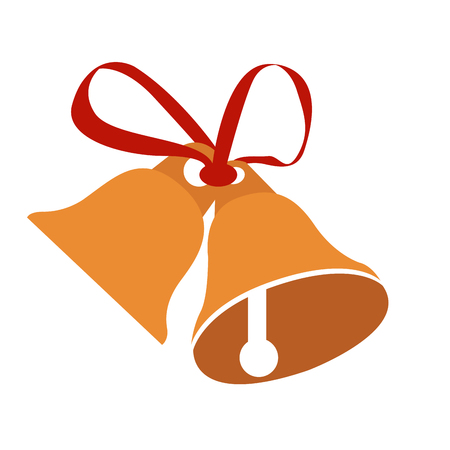 Isolated christmas bells on a white background, Vector illustrationのイラスト素材