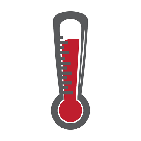 Isolated thermometer icon on a white background, Vector illustrationのイラスト素材