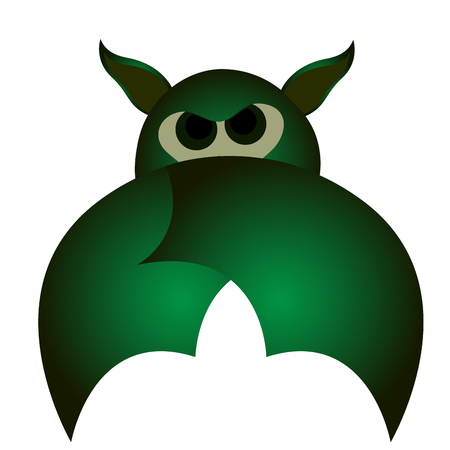 Isolated Halloween bat on a white background.のイラスト素材