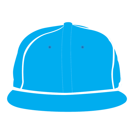 Isolated silhouette of a baseball hat on white background.のイラスト素材