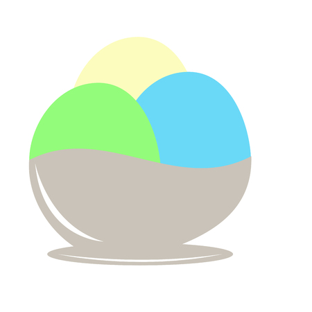 Isolated ice cream icon on a white background, Vector illustrationのイラスト素材