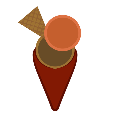 Isolated abstract ice cream icon on a white background, Vector illustrationのイラスト素材