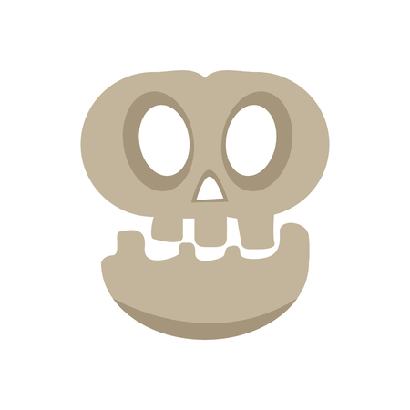 Isolated halloween skull on a white background, Vector illustrationのイラスト素材