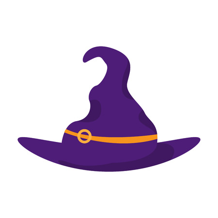 Isolated witch hat on a white background, Vector illustrationのイラスト素材