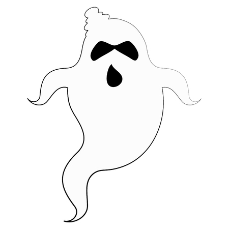 Cute ghost illustration.のイラスト素材