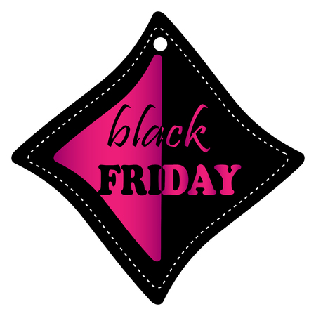 Isolated black friday label on a white background, Vector illustrationのイラスト素材