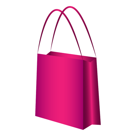 Isolated shopping bag on a white background, Sale, Vector illustrationのイラスト素材