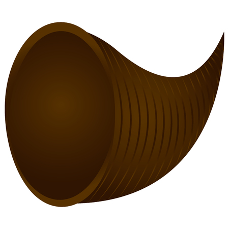 Empty cornucopia isolated on white background, Vector illustrationのイラスト素材