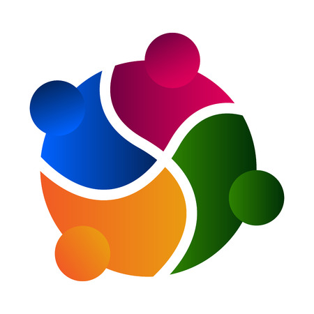 Teamwork icon isolated on white background. Business vector illustration.のイラスト素材