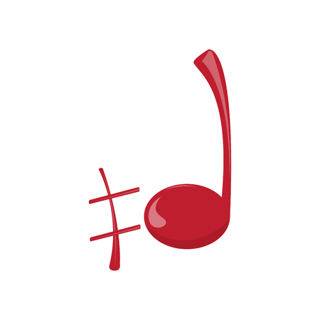 Isolated musical note icon.のイラスト素材