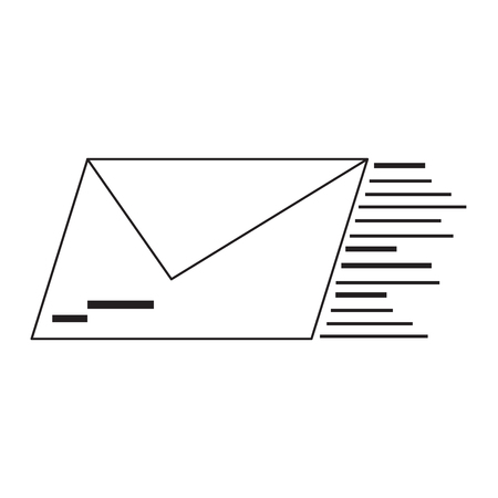Mail delivery icon isolated on white background, Vector illustrationのイラスト素材