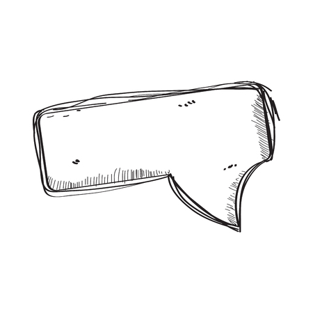 Comic speech bubble isolated on white background, Vector illustrationのイラスト素材