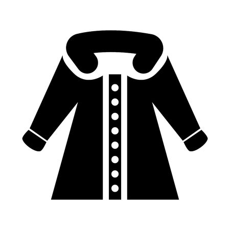 Silhouette of a winter jacket Vector illustrationのイラスト素材
