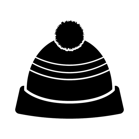 Winter hat silhouette vectorのイラスト素材