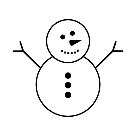 Isolated snowman iconの写真素材
