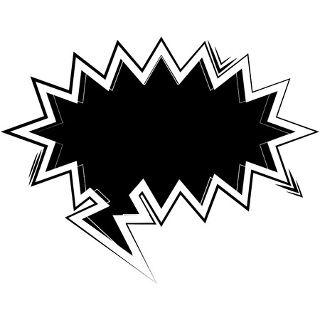 Comic speech bubble on white background, vector illustration.のイラスト素材