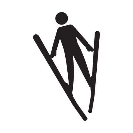 Abstract ski jumping symbolのイラスト素材