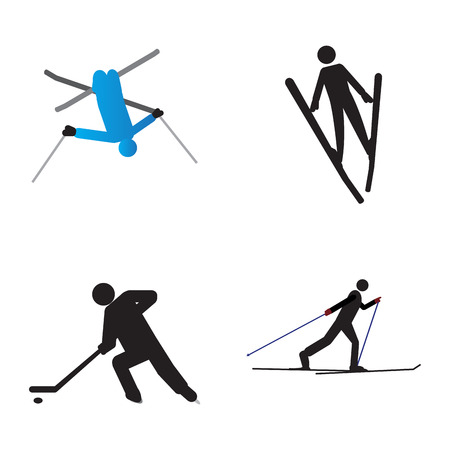 Set of winter sport symbolsのイラスト素材