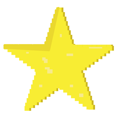 Pixelated star shapeのイラスト素材